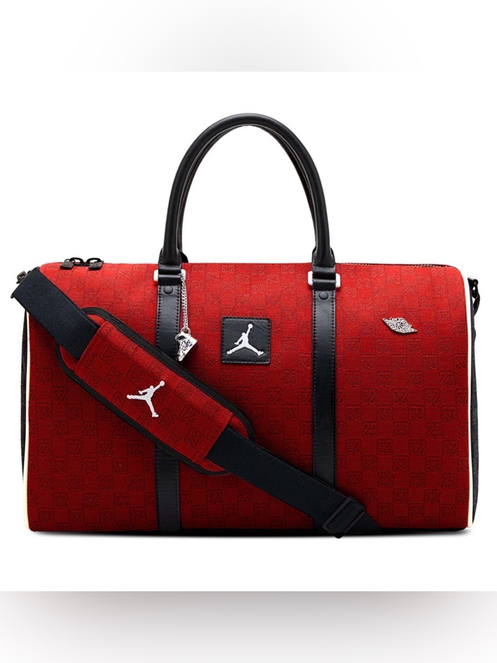 Jordan Monogram Duffle Bag Large in Varsity Red and Black NIKE